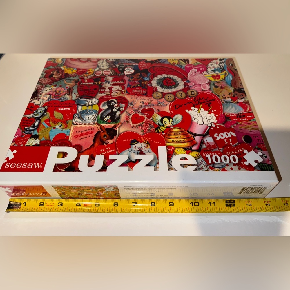 NEW SEALED seesaw brand Be My Valentine 1000 piece puzzle